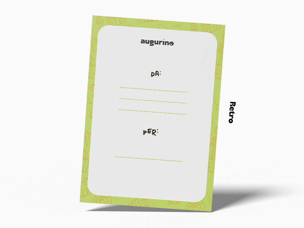 Mockup retro biglietto di auguri cinico con verità sui compleanni che tutti pensano ma nessuno dice di dimensioni 12x17 cm